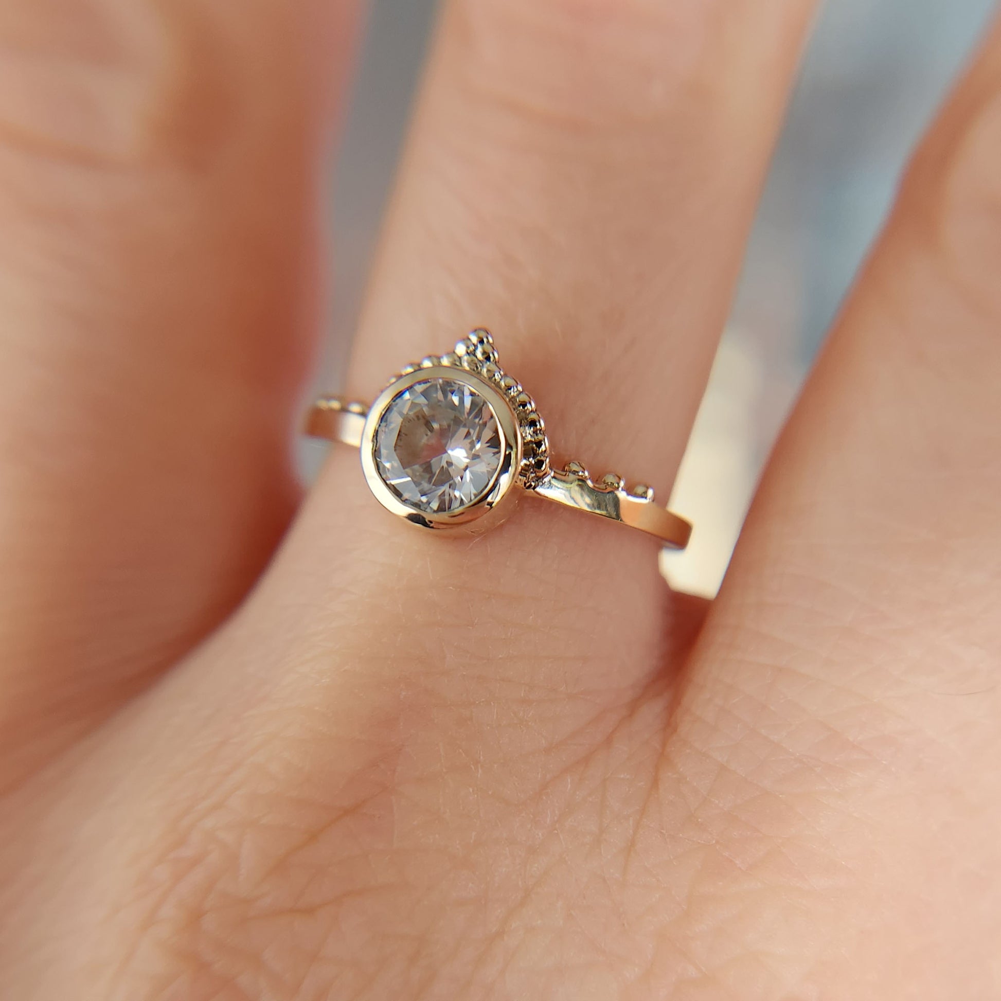 Lab Grown Sapphire Ring
