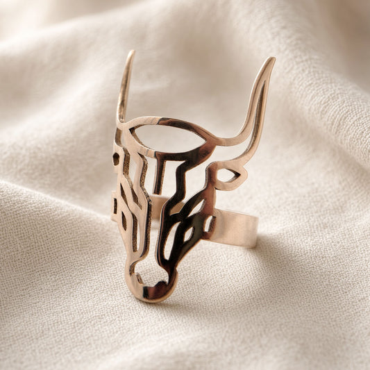 Taurus Bull Head Ring