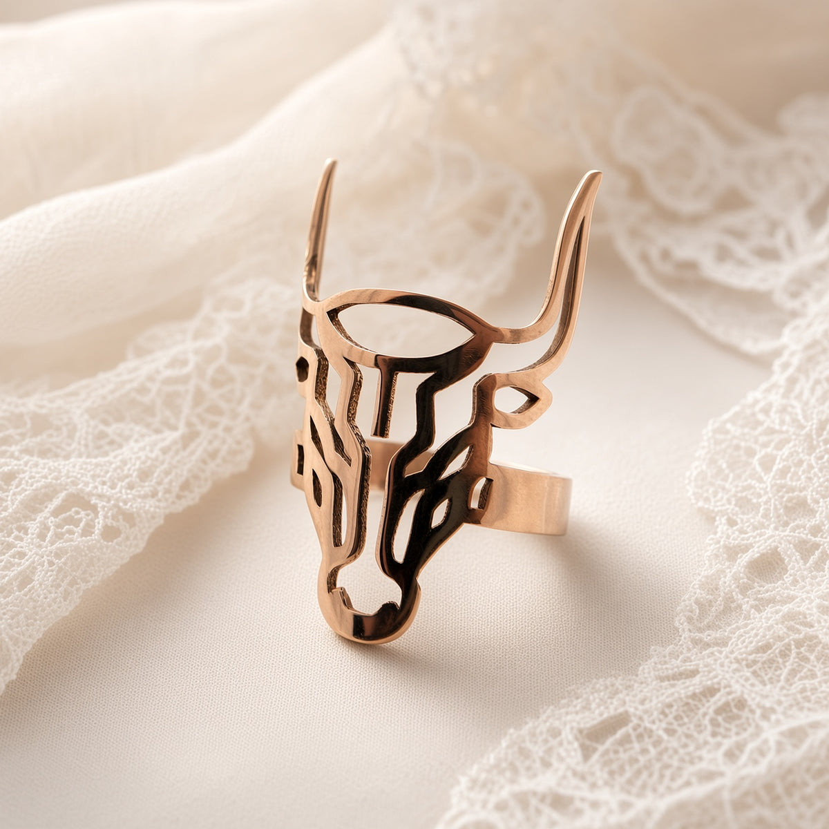 Taurus Bull Head Ring