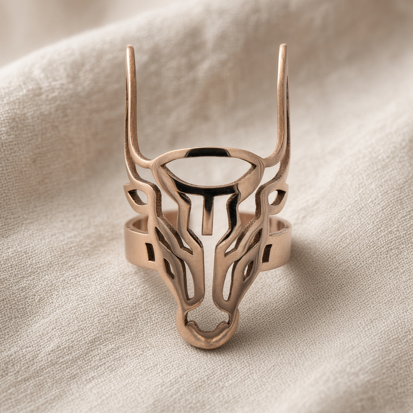 Taurus Bull Head Ring