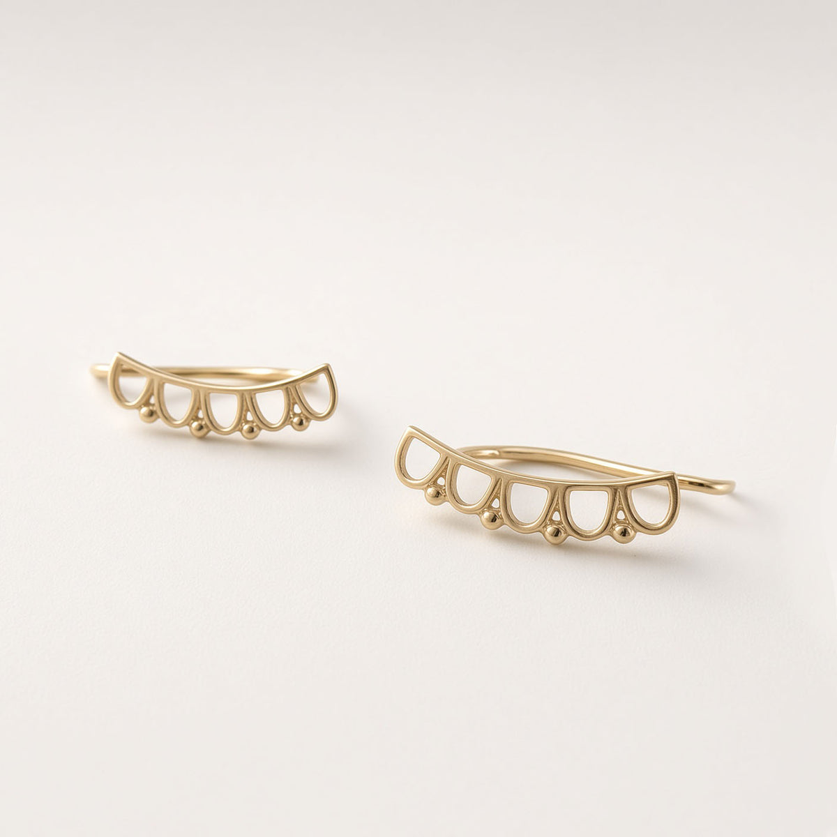 Scallop Climber Earrings