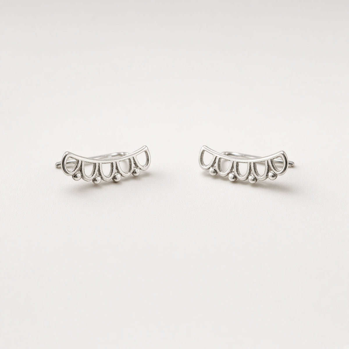 Scallop Climber Earrings