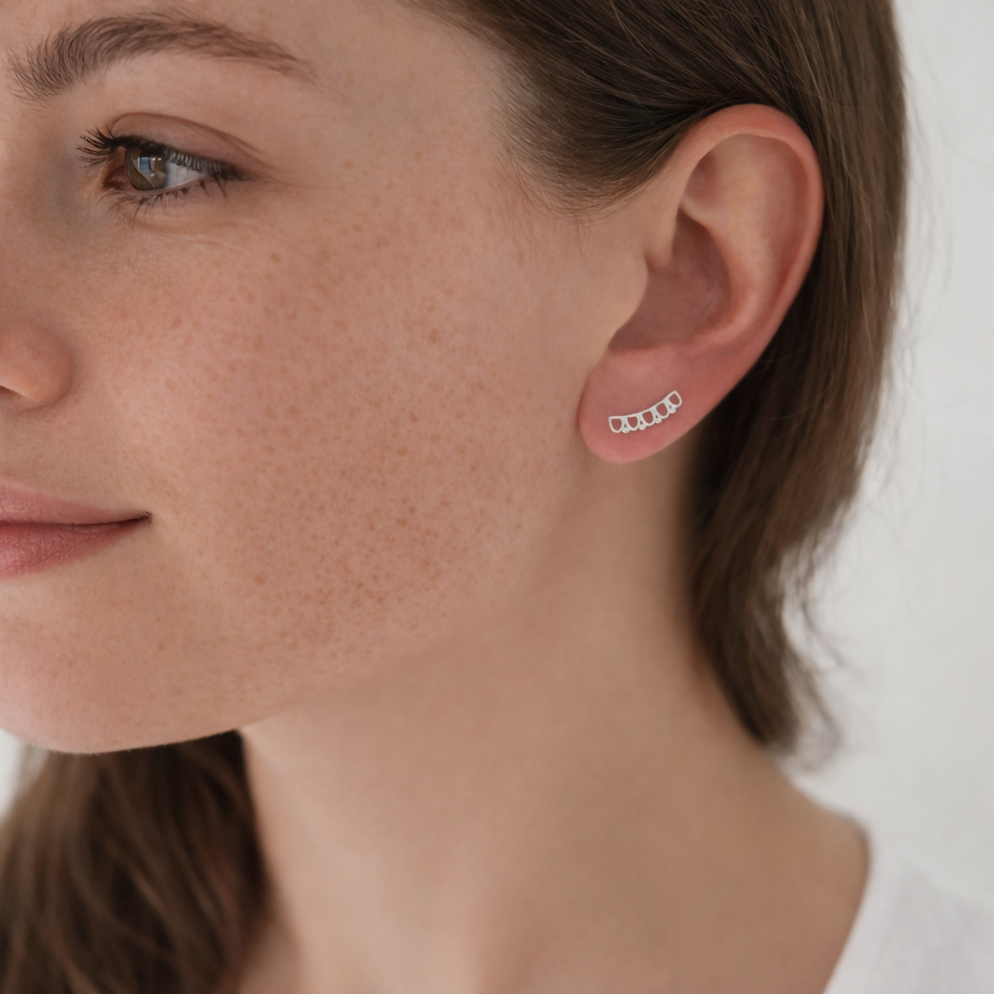 Scallop Climber Earrings