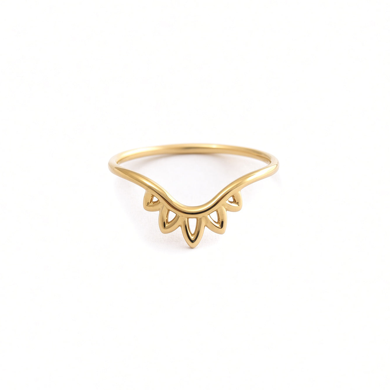 floral contour wedding band alternative band