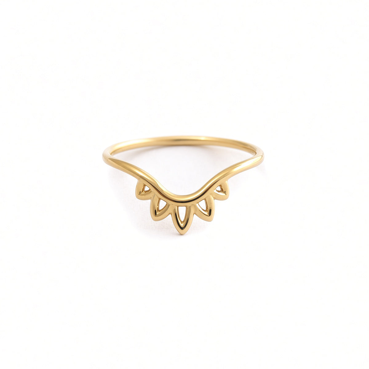 floral contour wedding band alternative band