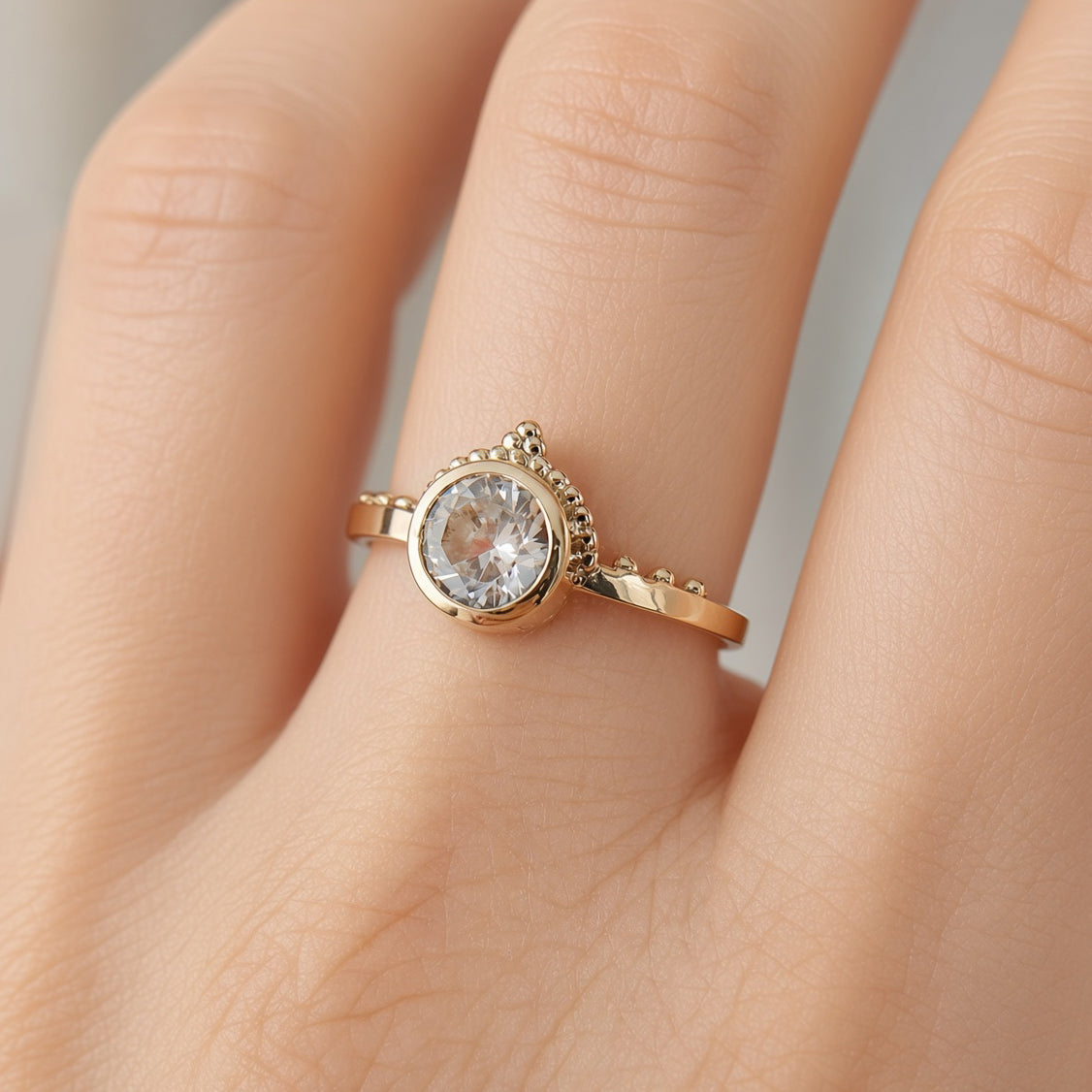 Lab Grown Sapphire Ring