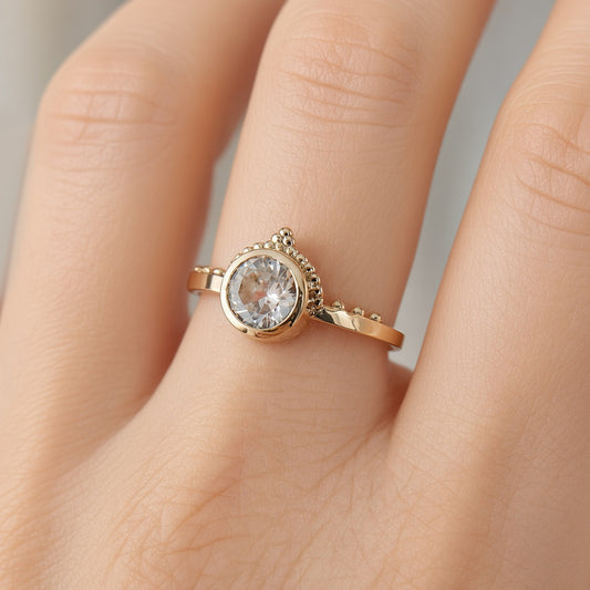 Lab Grown Sapphire Ring
