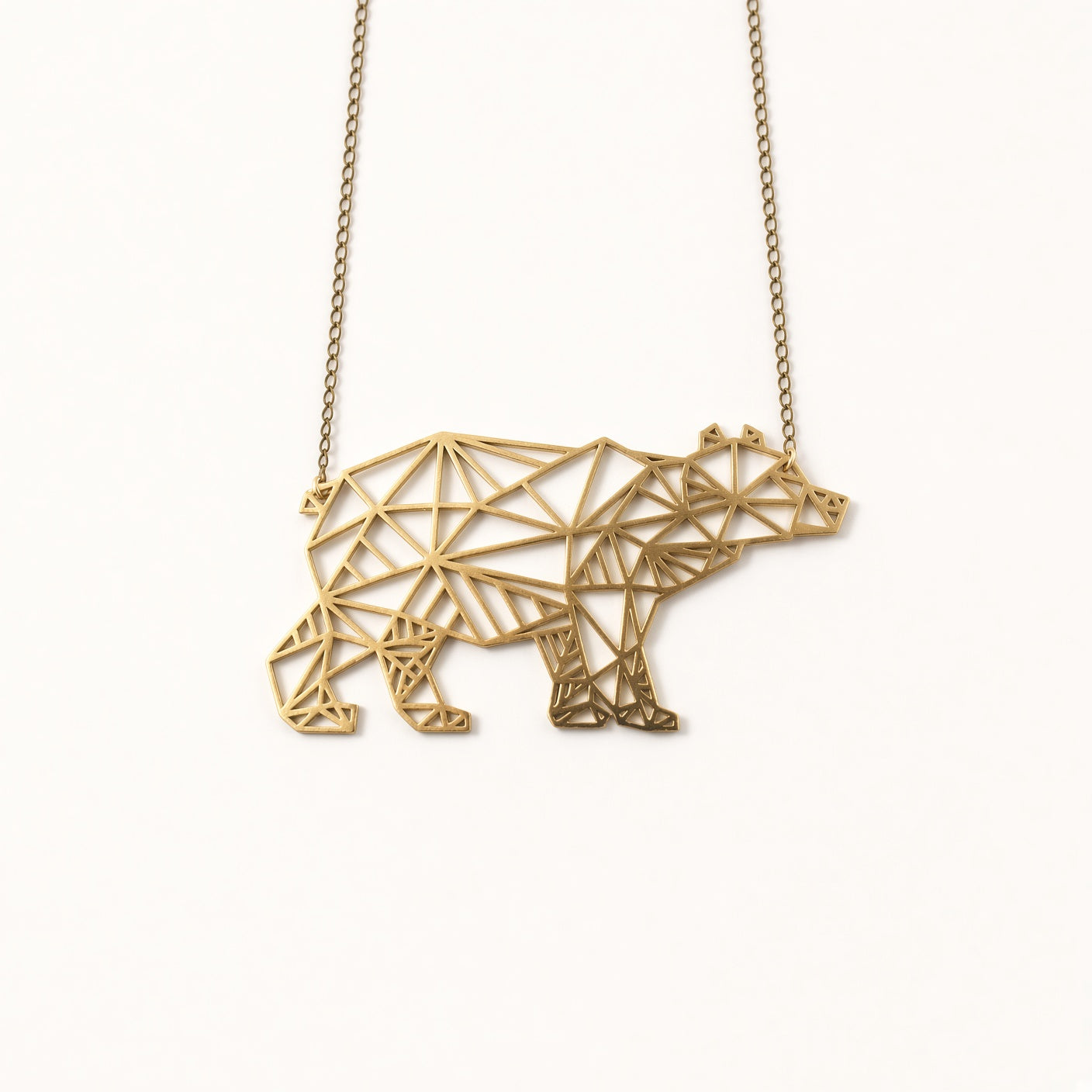 Geometric Bear Necklace