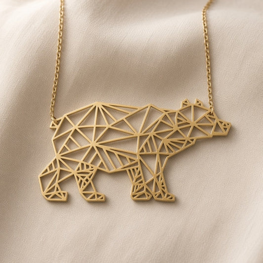 Geometric Bear Necklace