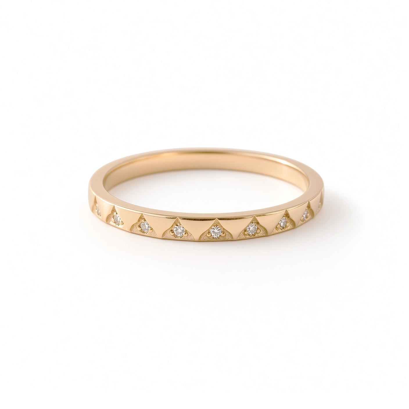 Lab Diamond Arch Band