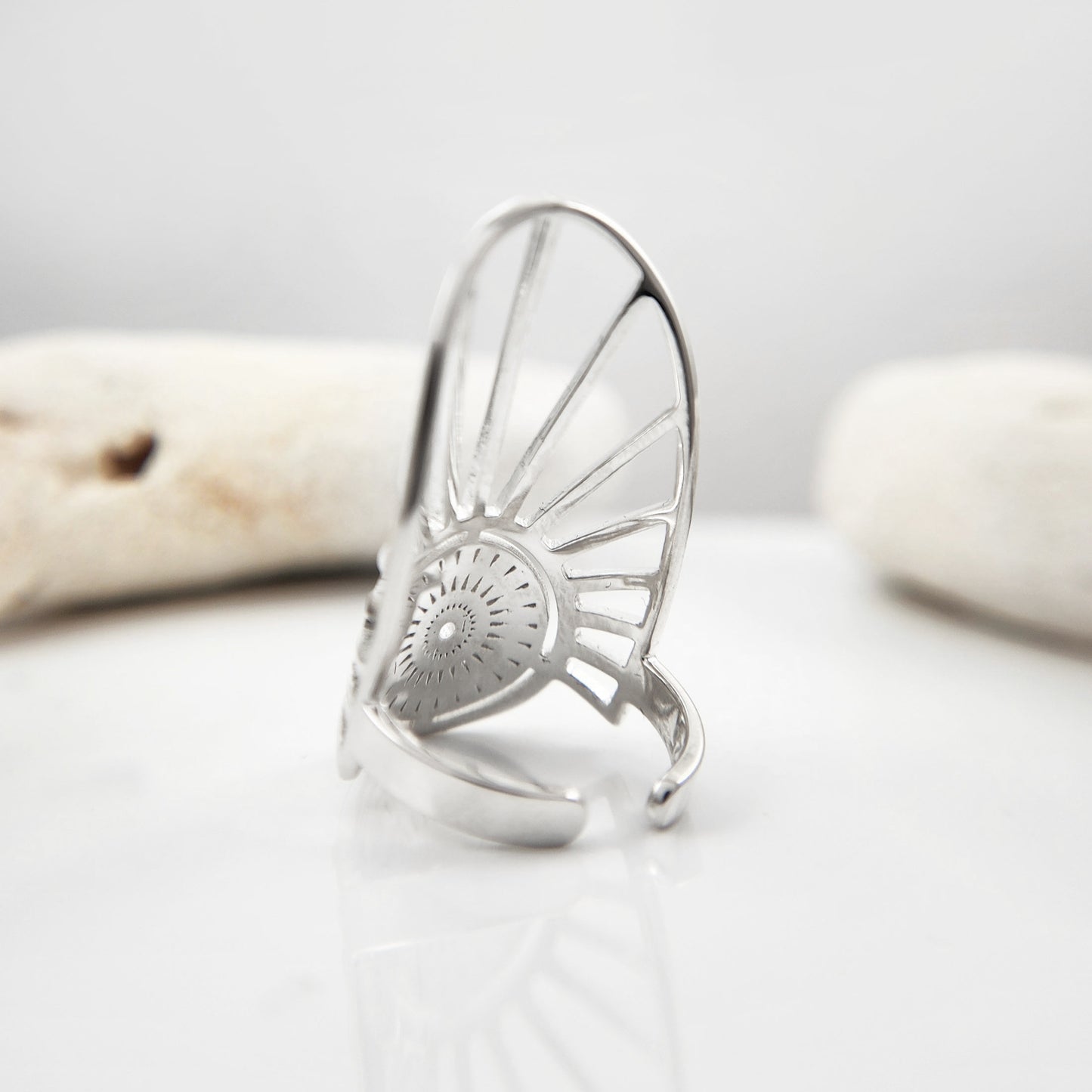 Sun Burst Adjustable Midi Ring