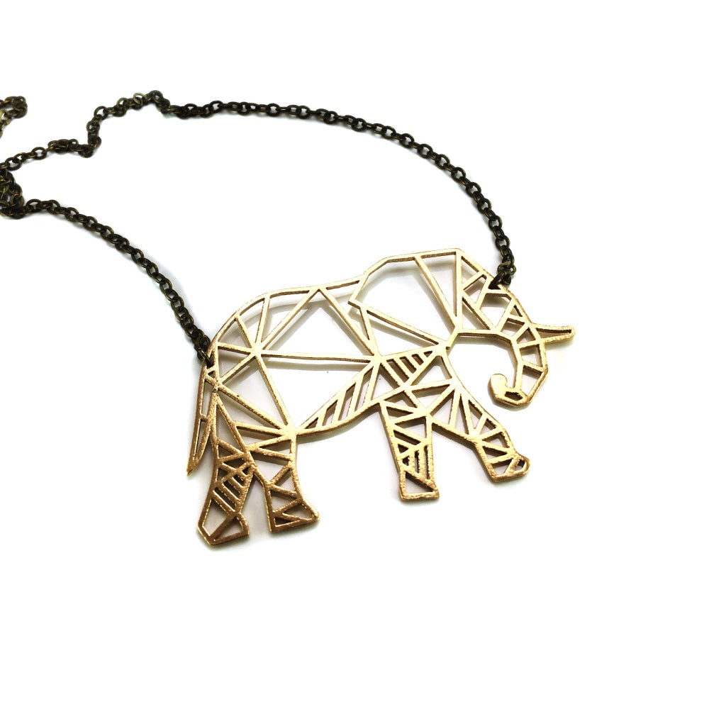 Geometric Elephant Necklace