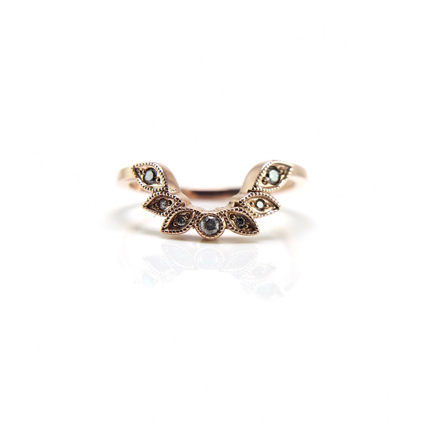 Floral Milgrain Contour Band