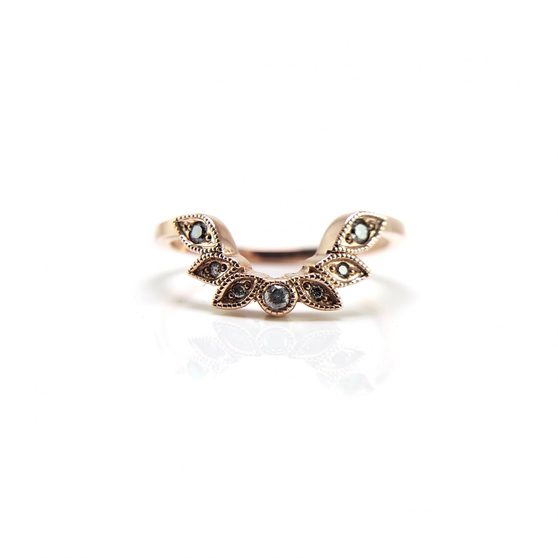 Floral Milgrain Contour Band