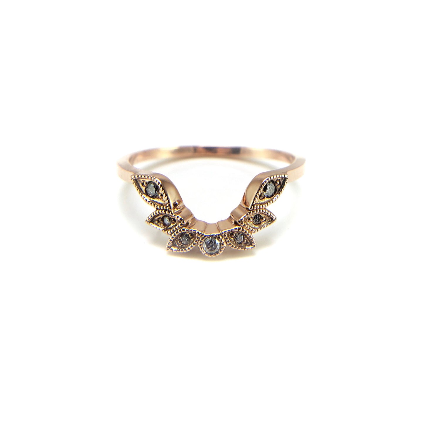 Floral Milgrain Contour Band