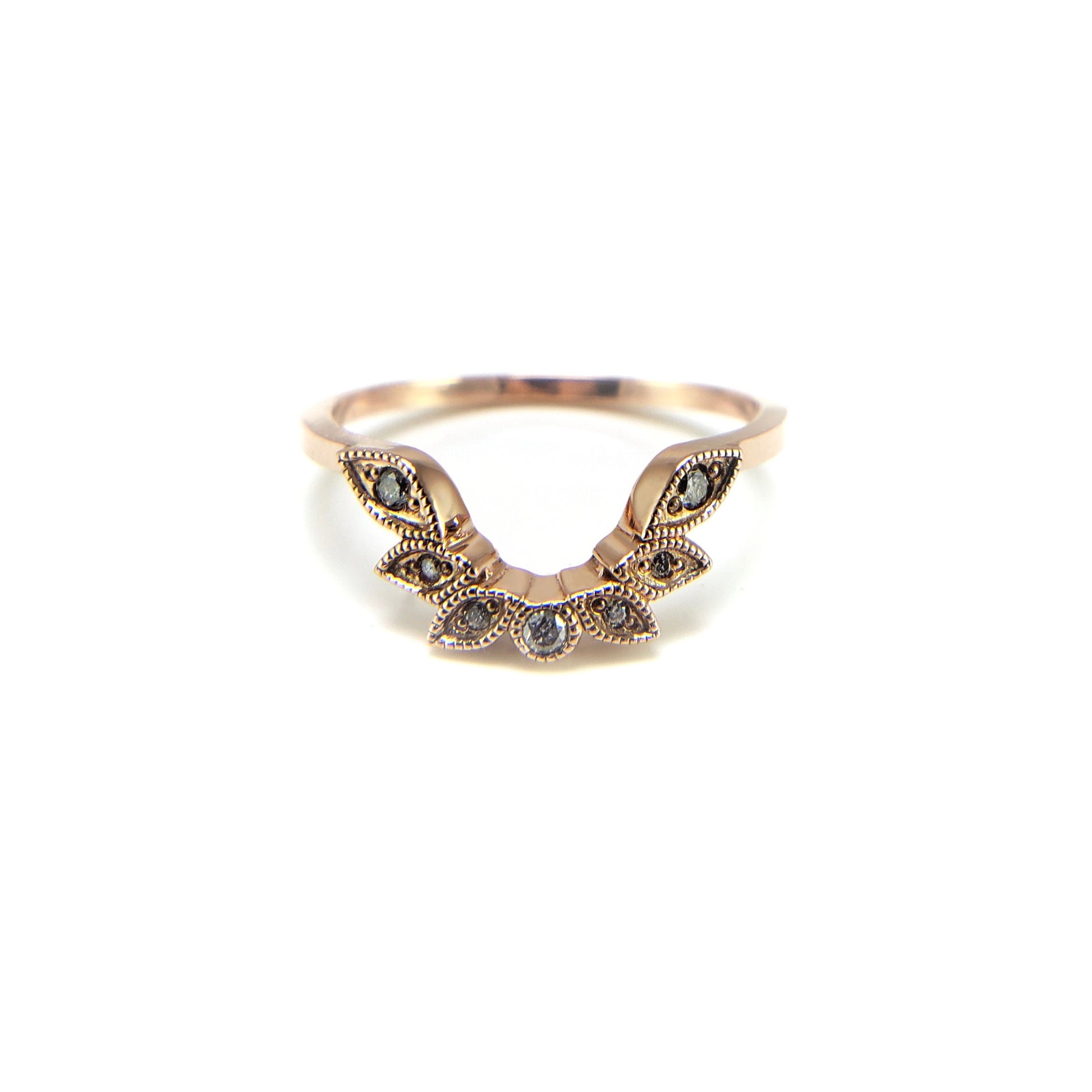 Floral Milgrain Contour Band