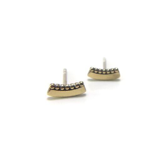Curved Bar Stud Earrings