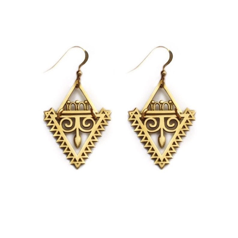 Triangle Arrow Goddess Earrings