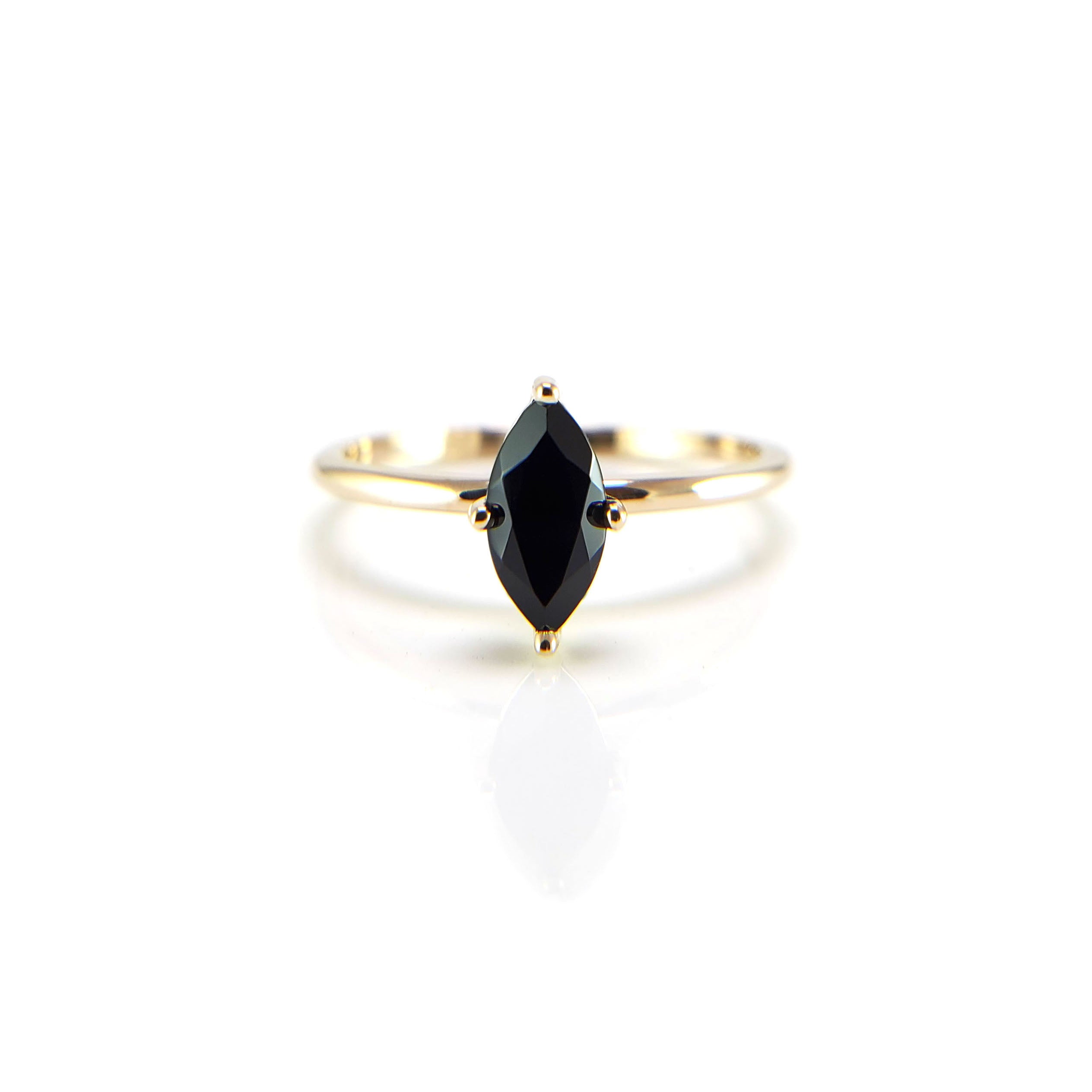 Black marquise deals ring