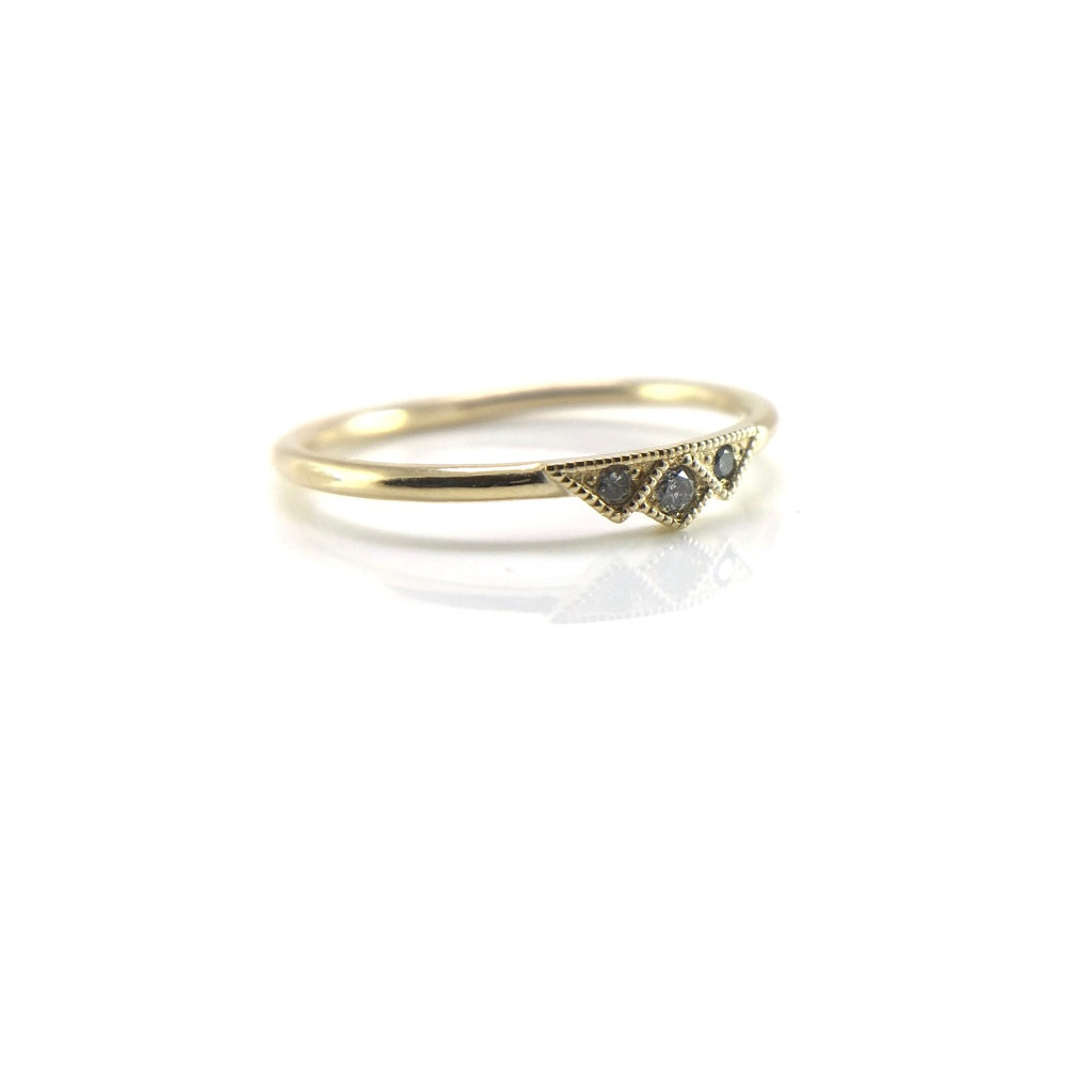 Dainty Wedding Band Mountain Symbology